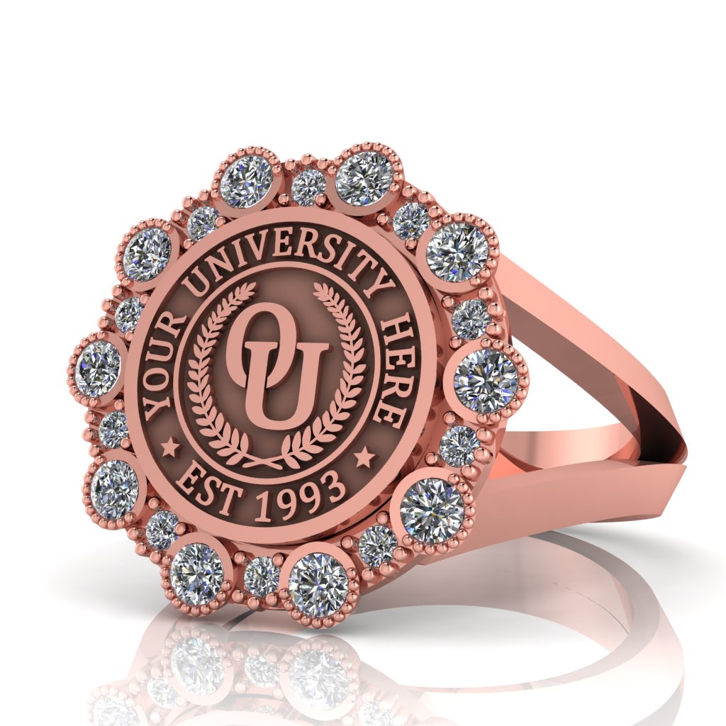 Belgi | V-Frame Band Custom College Ring