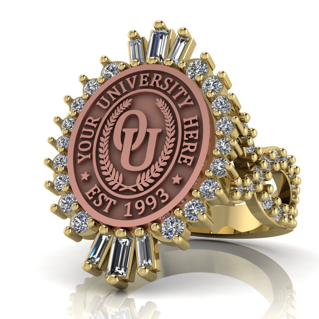 Seren Oval | Infinity Pave Band Custom Collage Ring