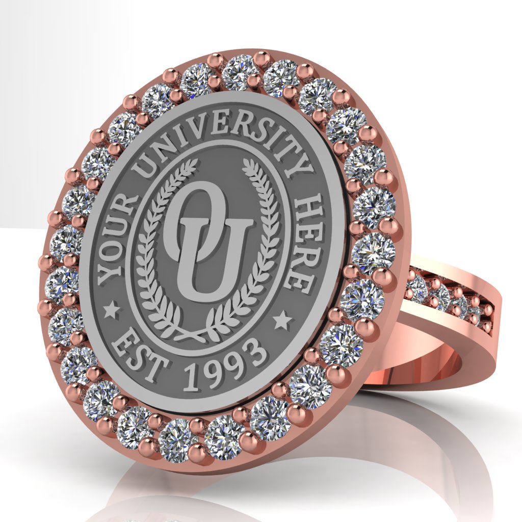 Circum Oval | Channel Core Band Custom Collage Ring