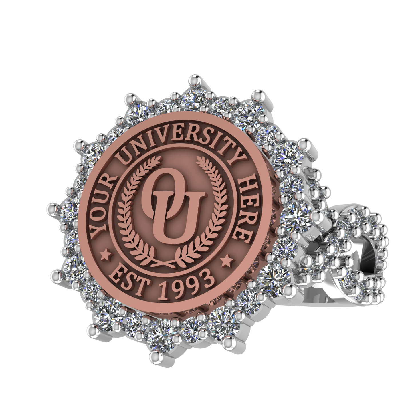 Attraente | Infinity Pave Band Custom Collage Ring