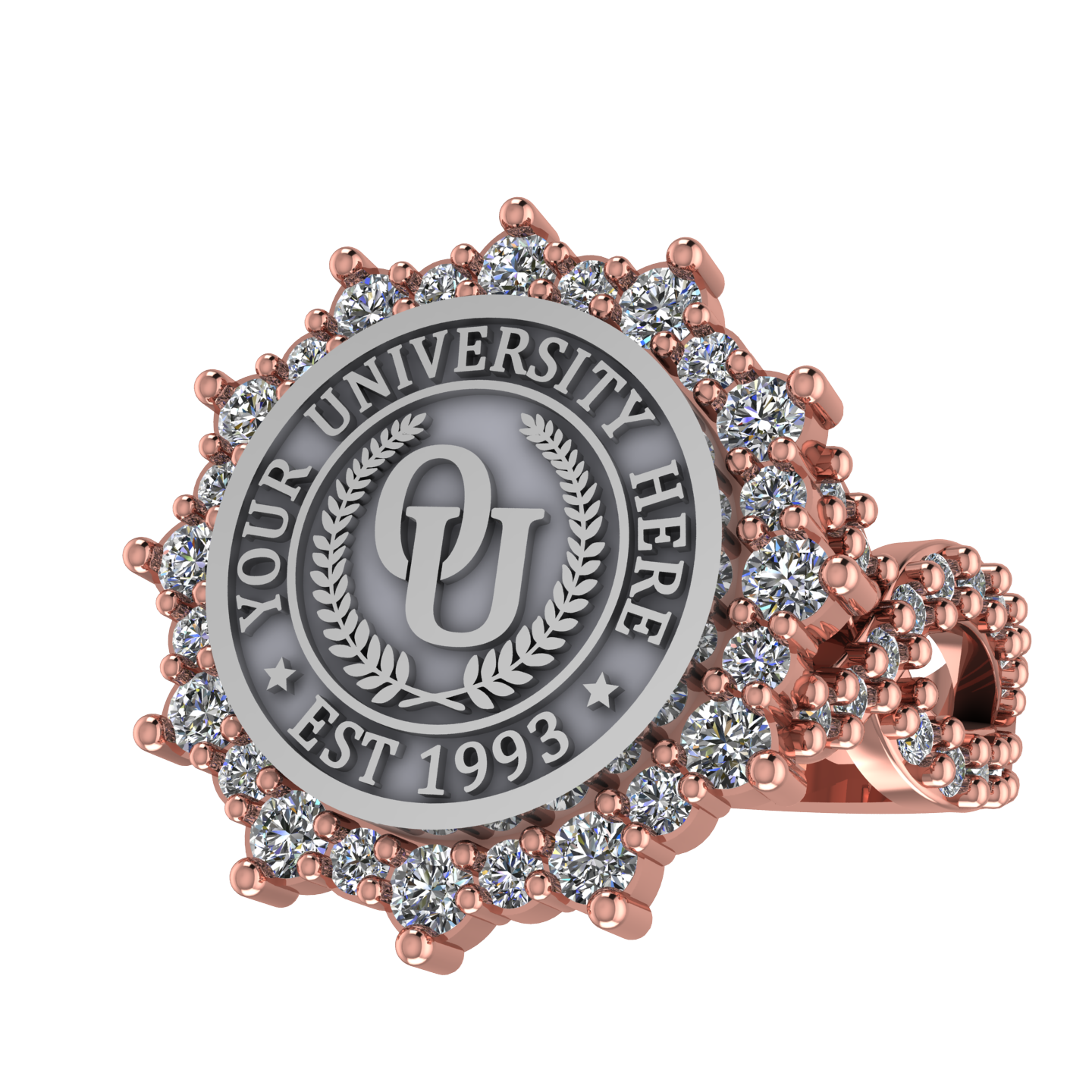 Attraente | Infinity Pave Band Custom Collage Ring