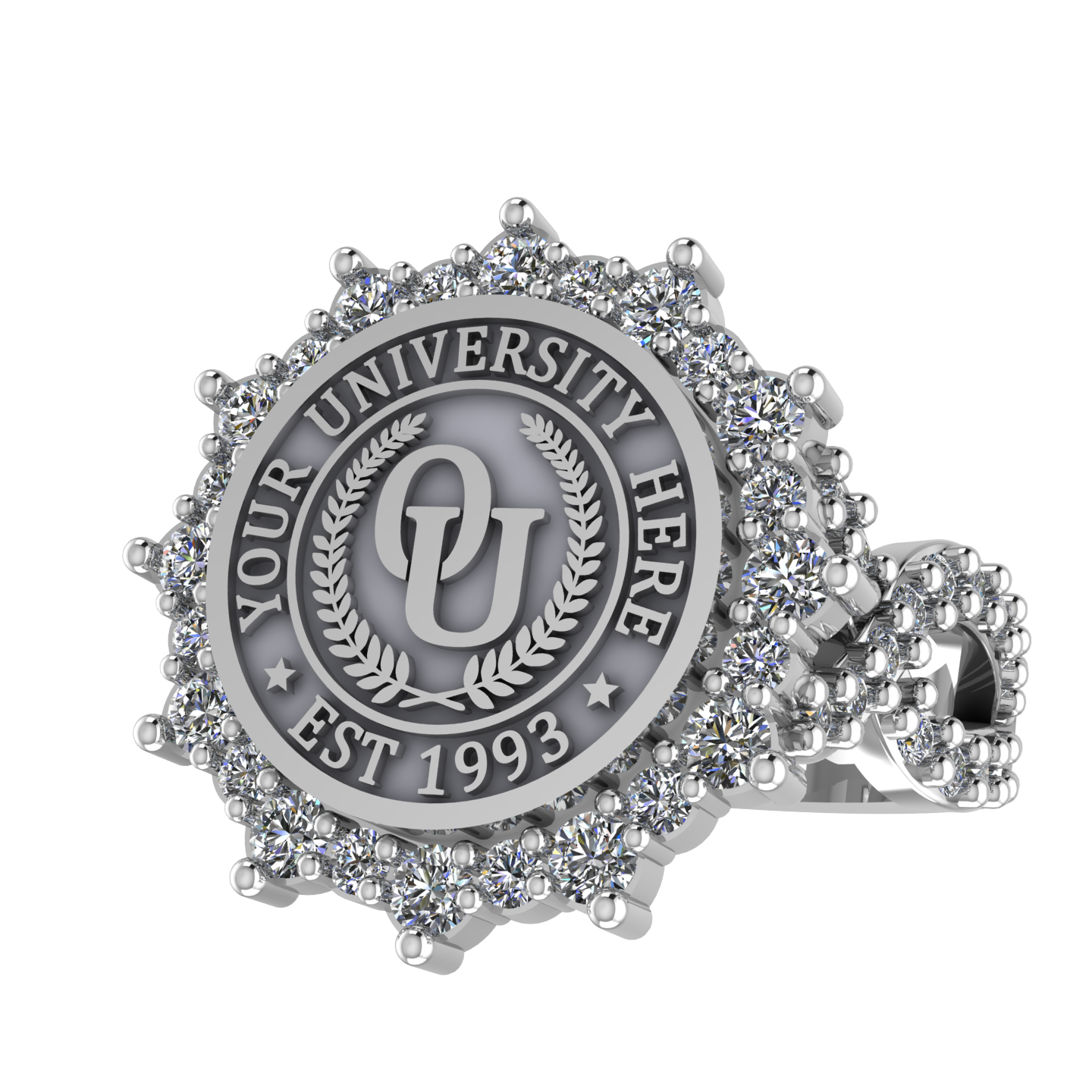 Attraente | Infinity Pave Band Custom Collage Ring