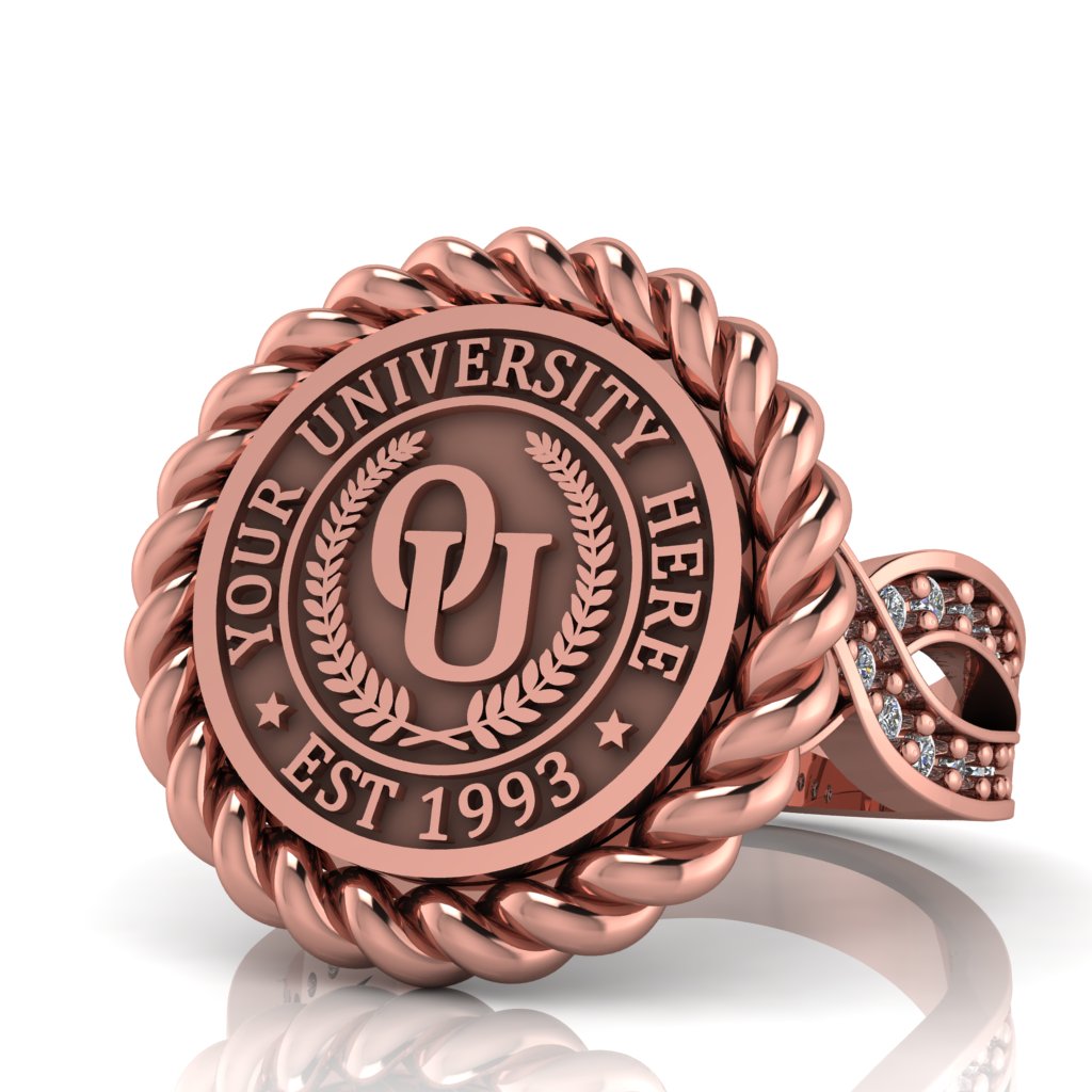 Lubid | Infinity Pave Band Custom College Ring