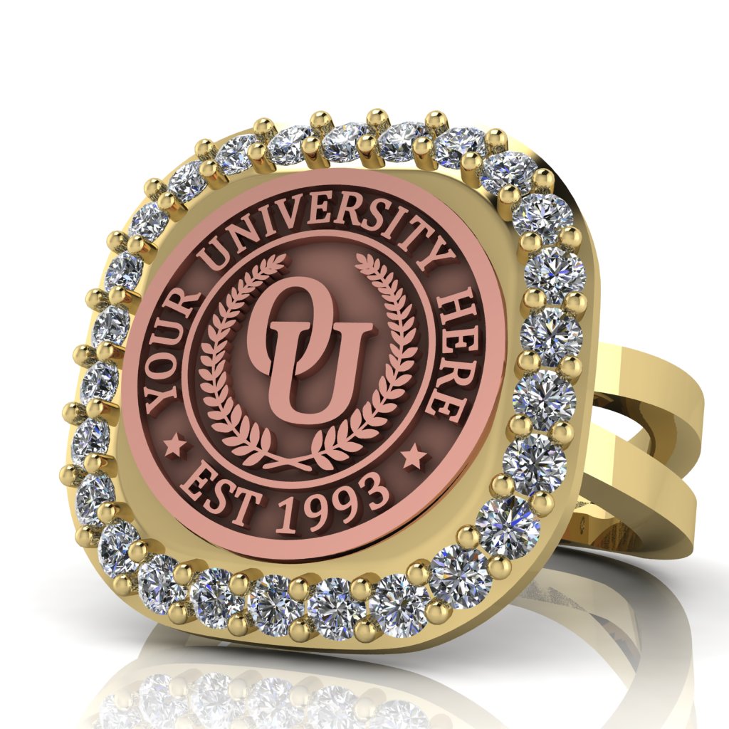 Radius | Knife Edge Band Custom Collage Ring