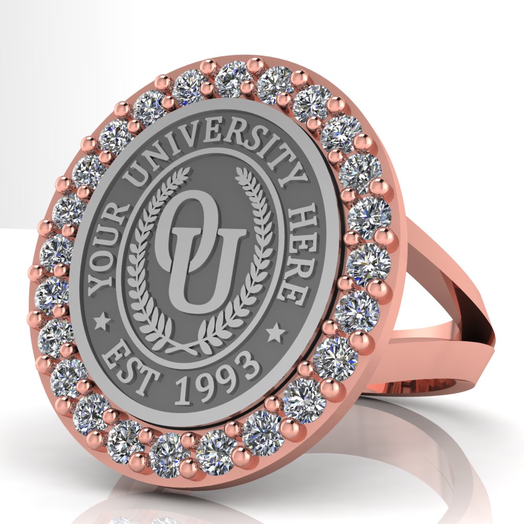 Circum Oval | V-Frame Band Custom College Ring