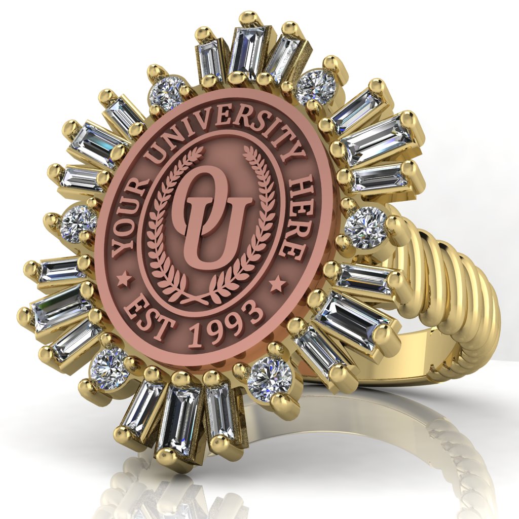 Tramontana Oval | Rope Core Band Custom Collage Ring