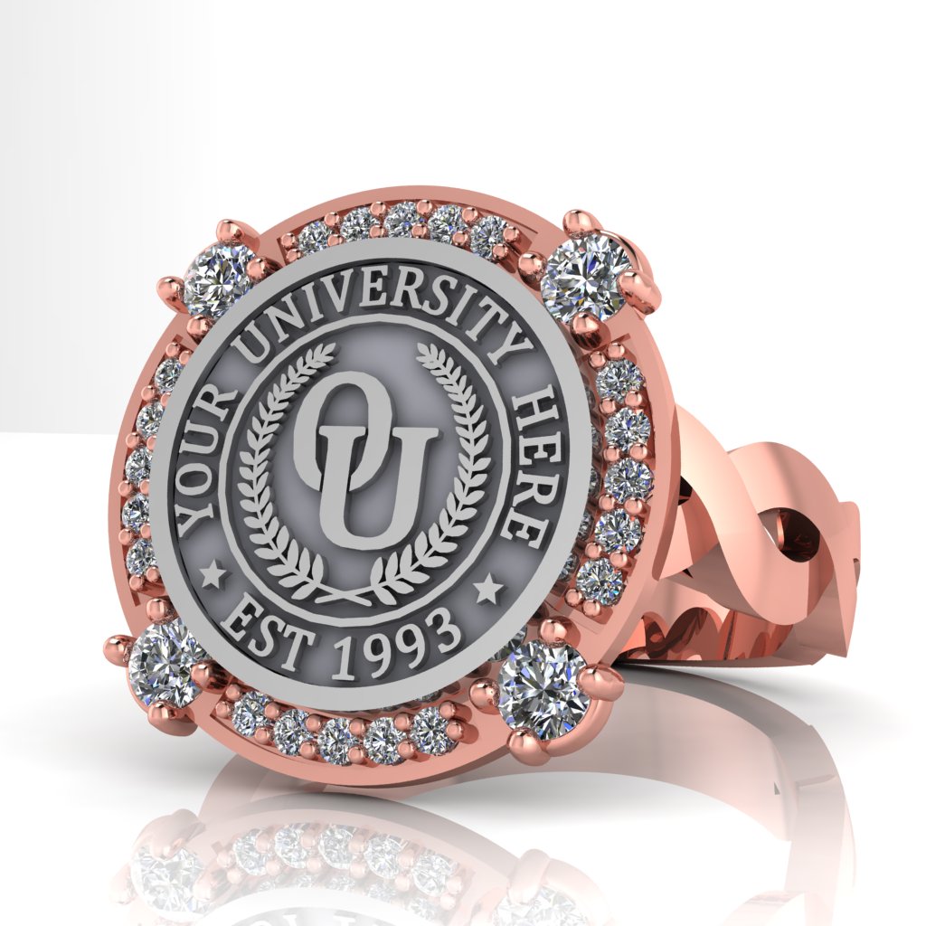 Voir | Infinity Loop Band Custom College Ring