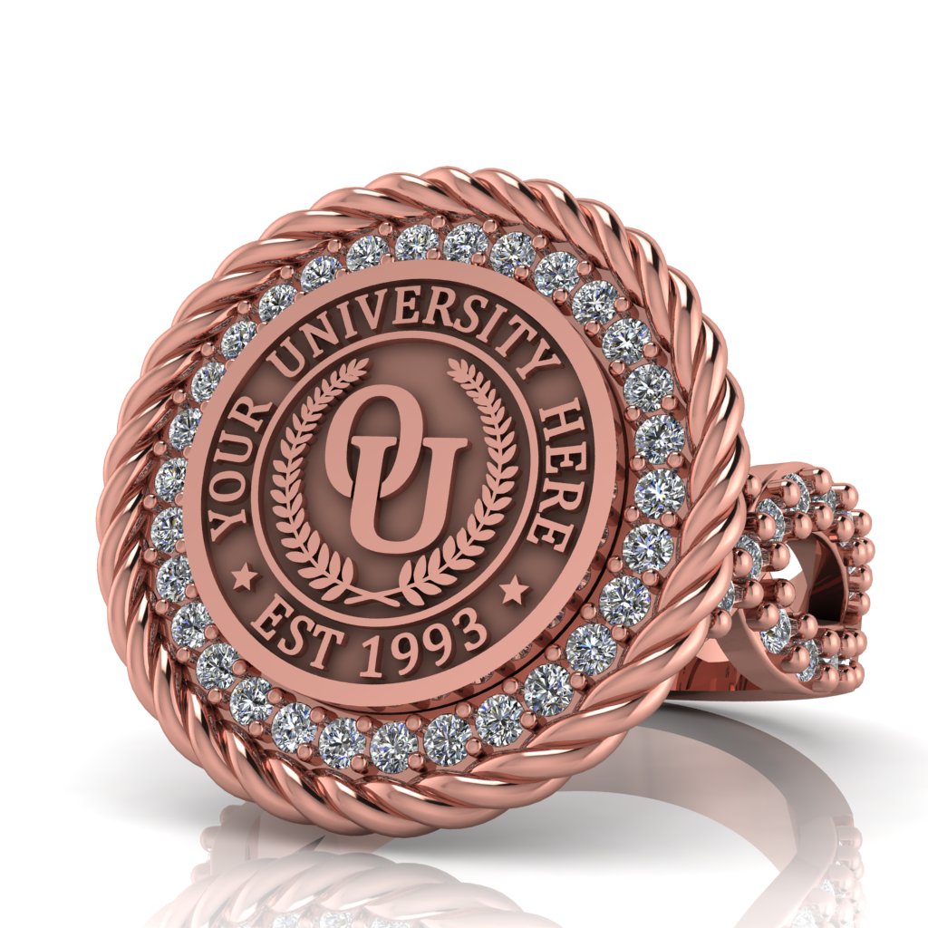 Arrecerat | Infinity Pave Band Custom Collage Ring