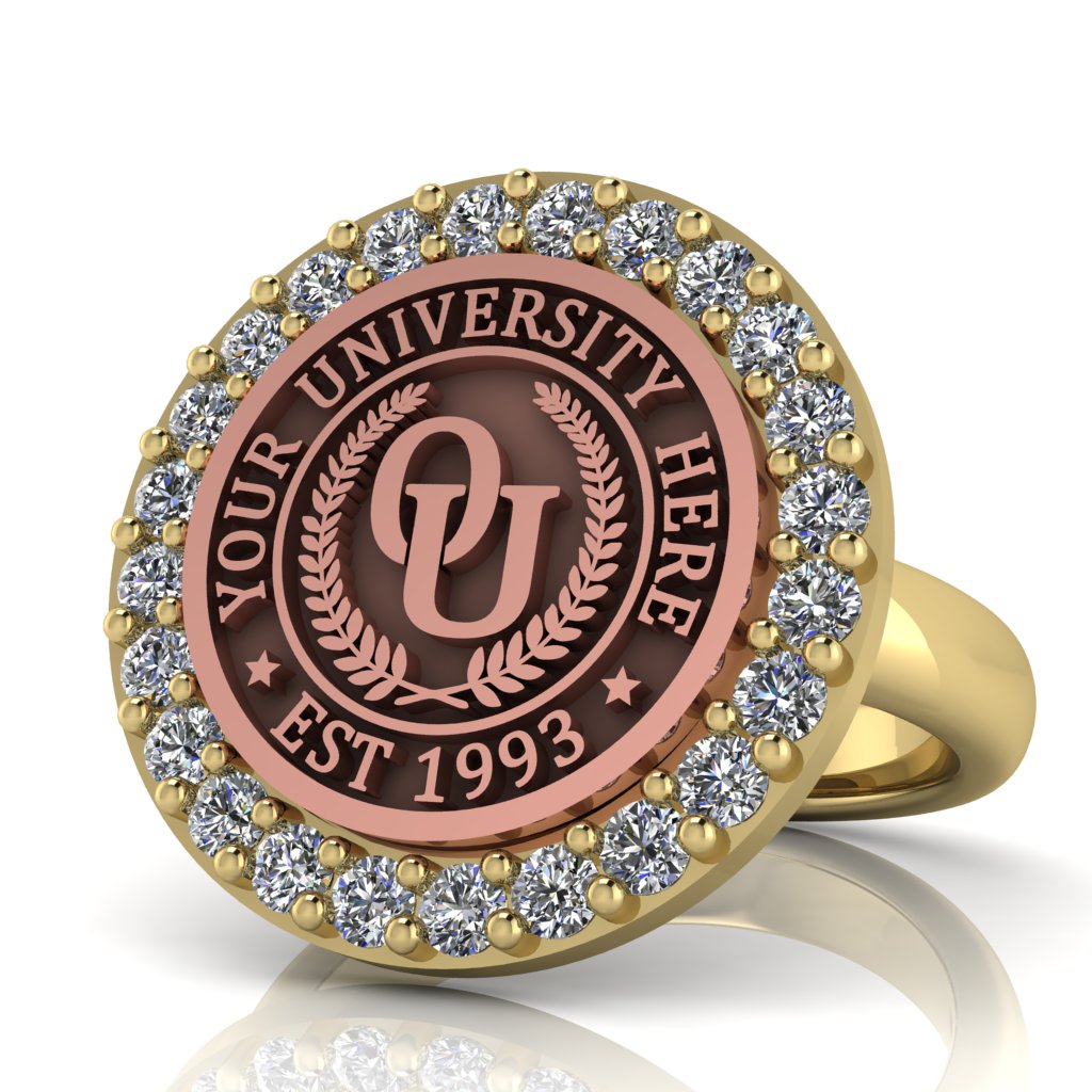 Circum | Classic Dome Band Custom Collage Ring