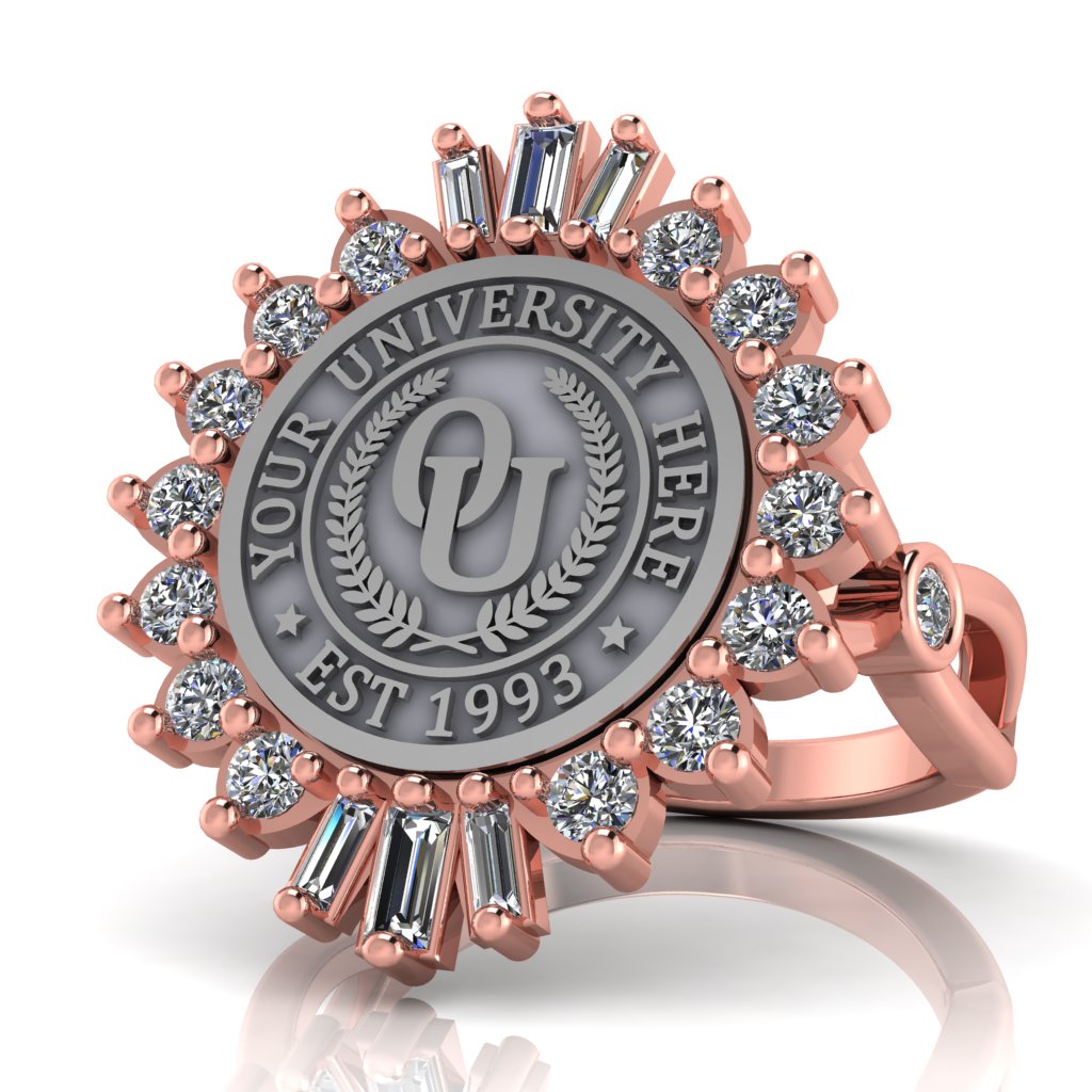 Seren | Infinity Bezel Band Custom College Ring
