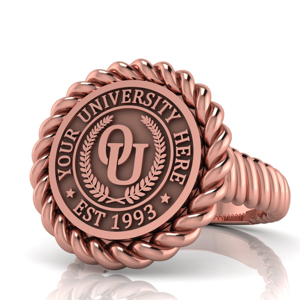 Lubid | Rope Core Band Custom College Ring