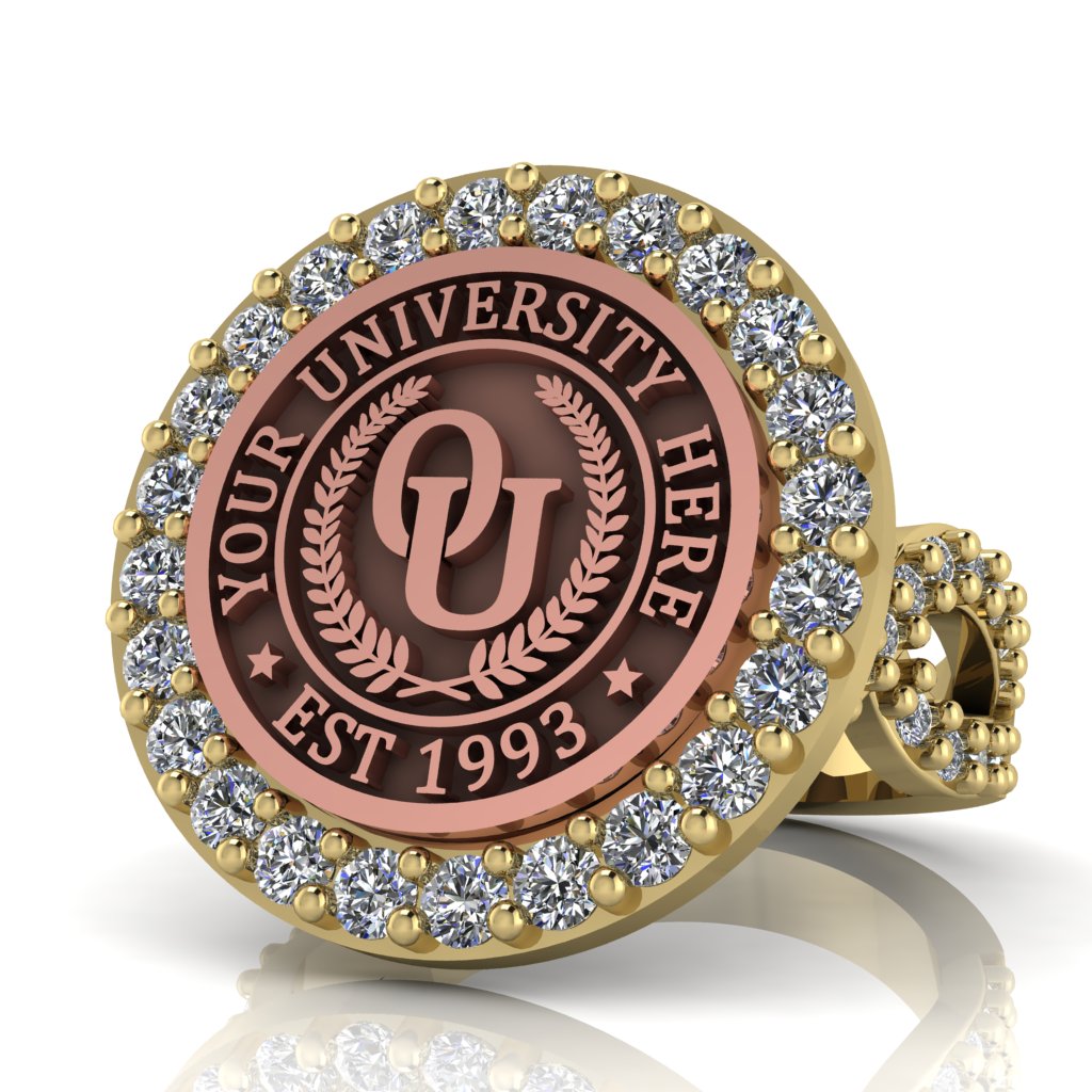 Circum | Infinity Pave Band Custom Collage Ring