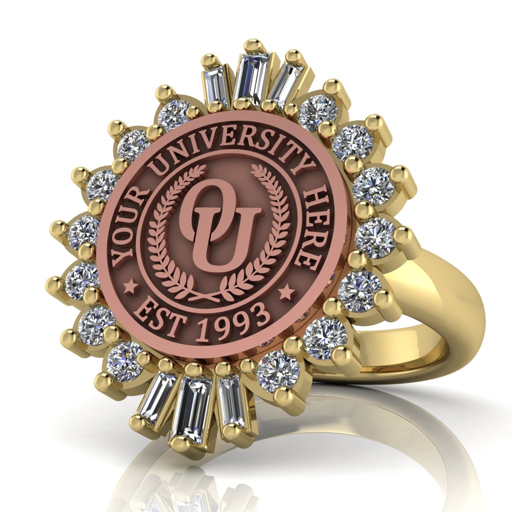 Seren | Classic Dome Band Custom Collage Ring