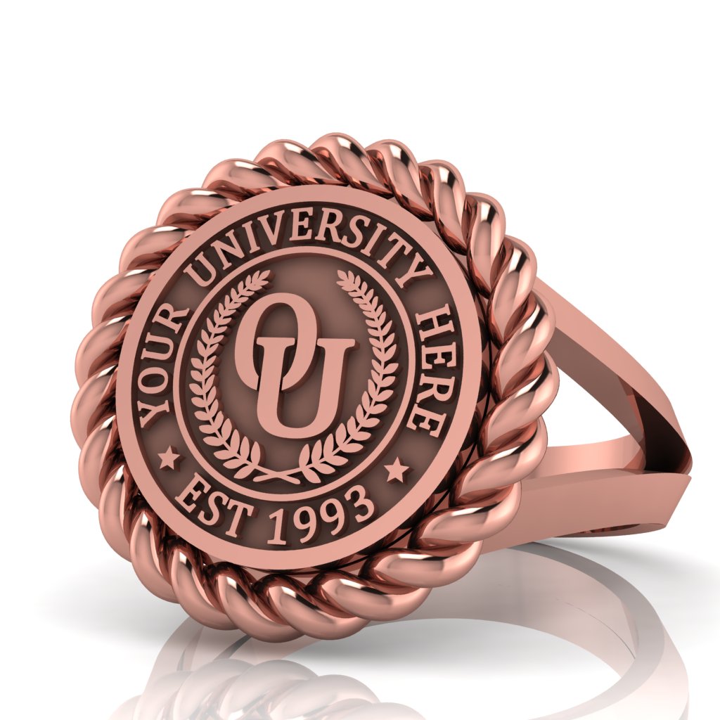 Lubid | V-Frame Band Custom College Ring