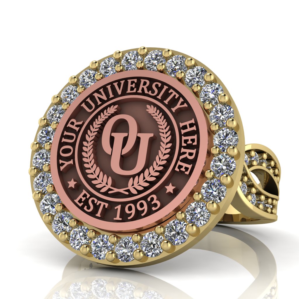 Circum | Infinity Pave Band Custom Collage Ring