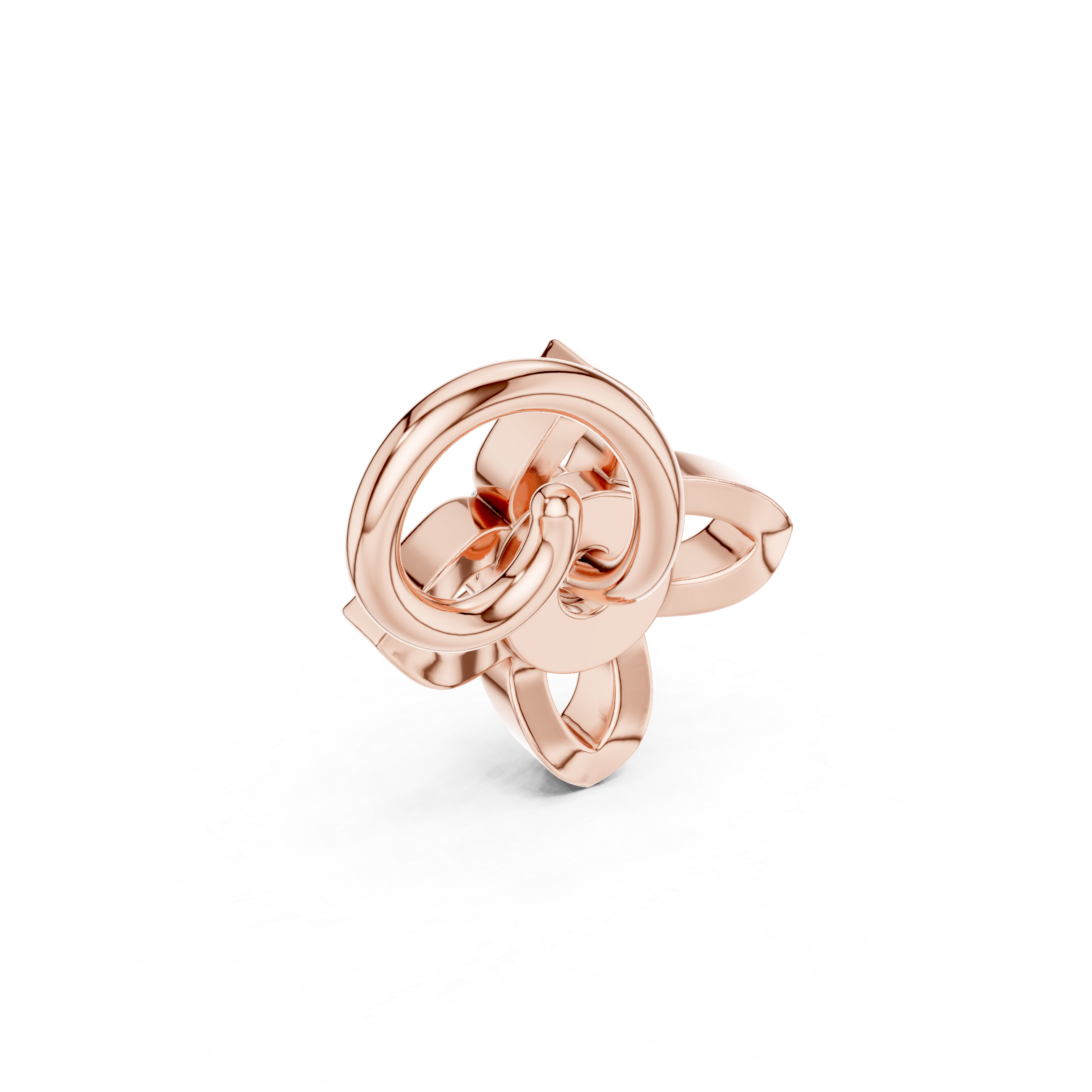 Minimal Floral Diamond Nose Ring with Curved Gold Hook – Delicate Everyday Design