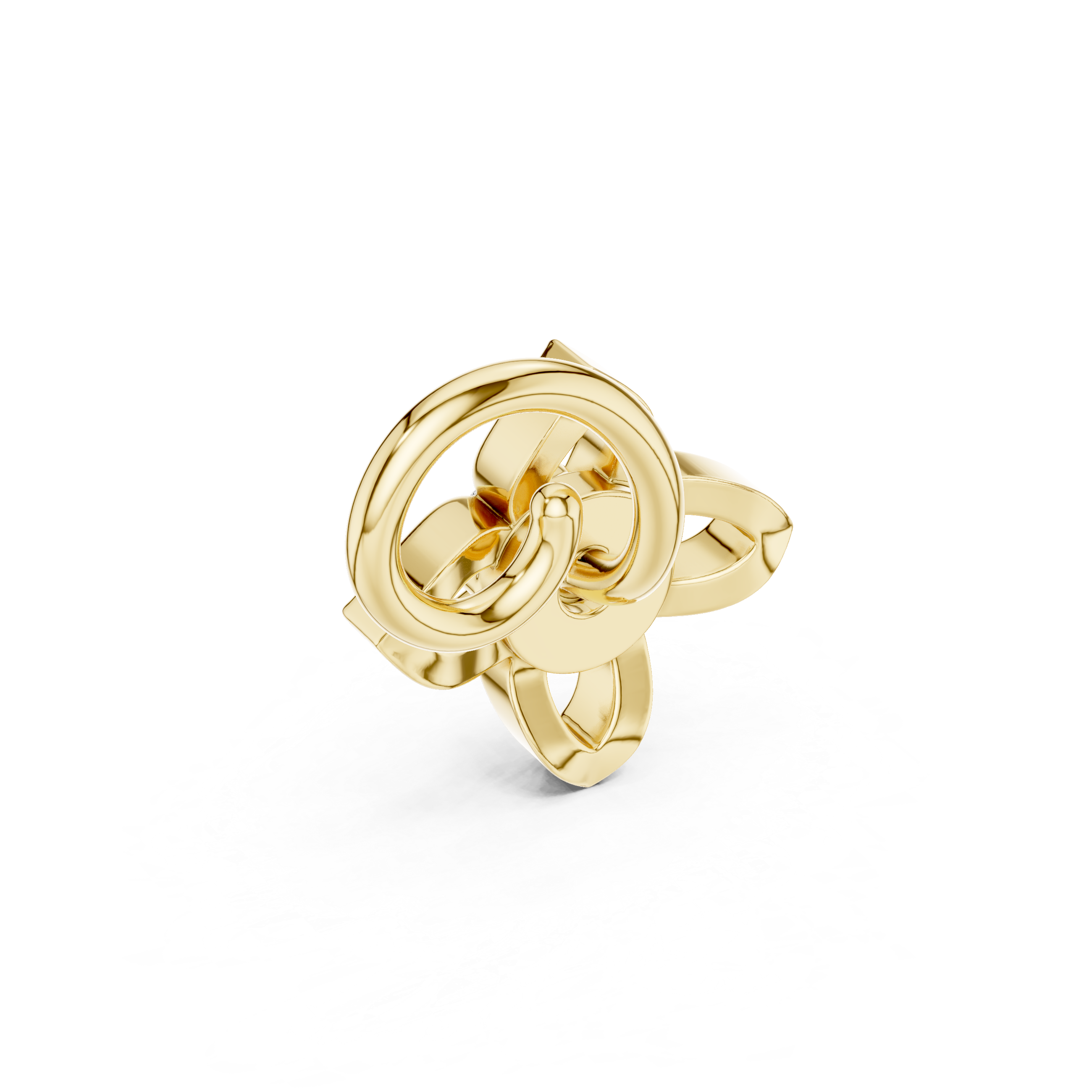 Minimal Floral Diamond Nose Ring with Curved Gold Hook – Delicate Everyday Design