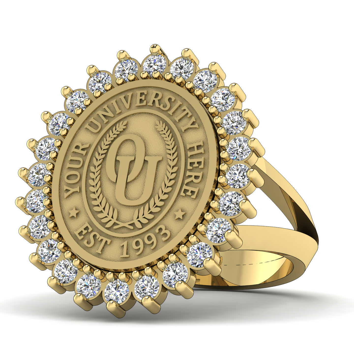 Serku Oval | V-Frame Band Custom College Ring