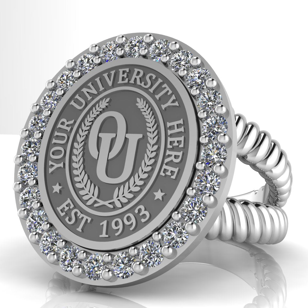 Circum Oval | V-Rope Band Custom Collage Ring