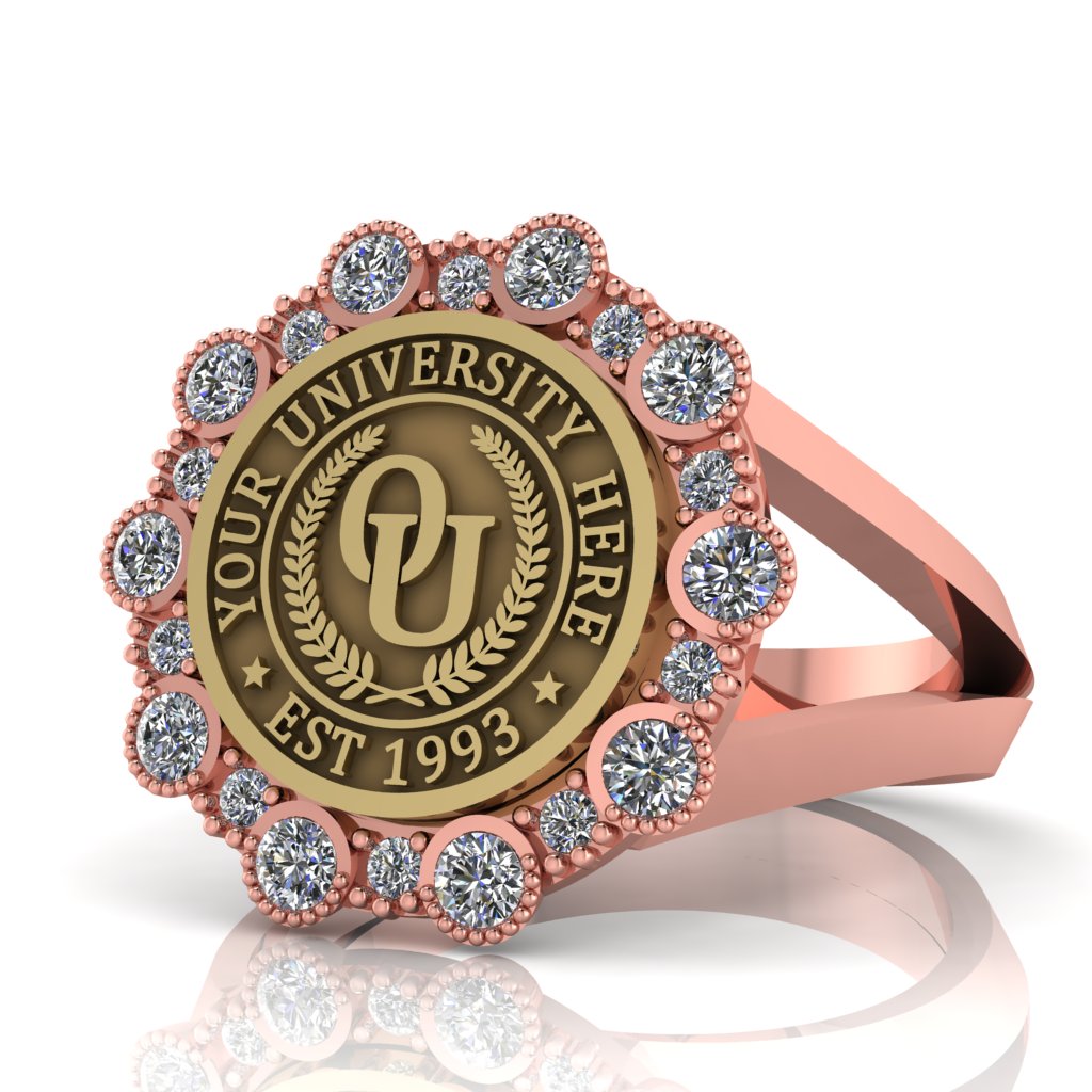 Belgi | V-Frame Band Custom College Ring