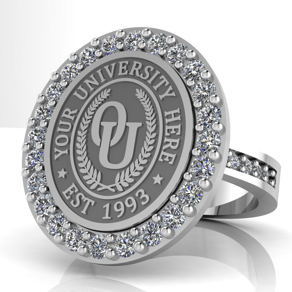 Circum Oval | Channel Core Band Custom Collage Ring