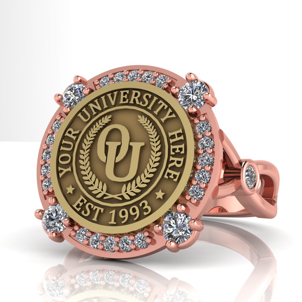 Voir | Infinity Bezel Band Custom College Ring