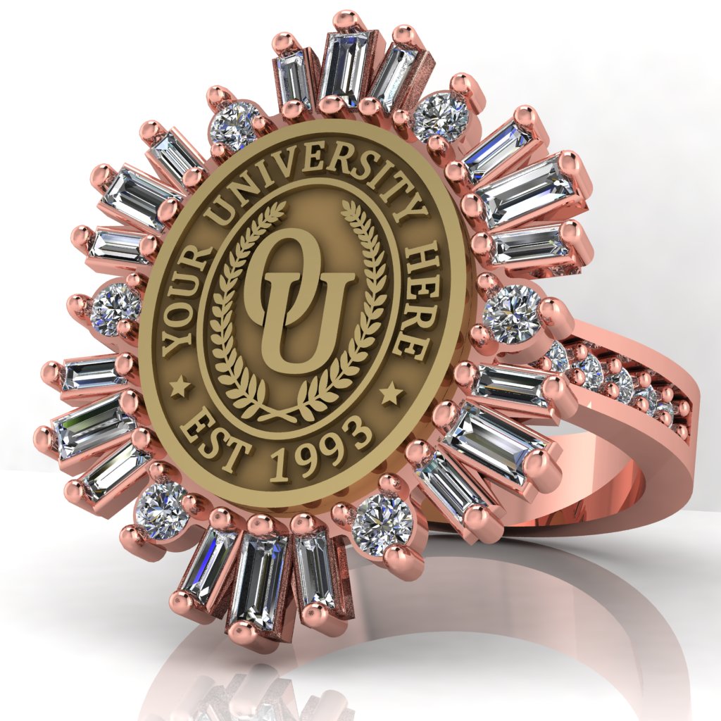 Tramontana Oval | Channel Core Band Custom College Ring