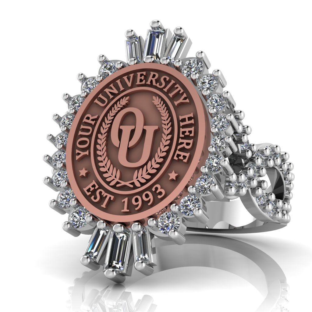 Seren Oval | Infinity Pave Band Custom Collage Ring