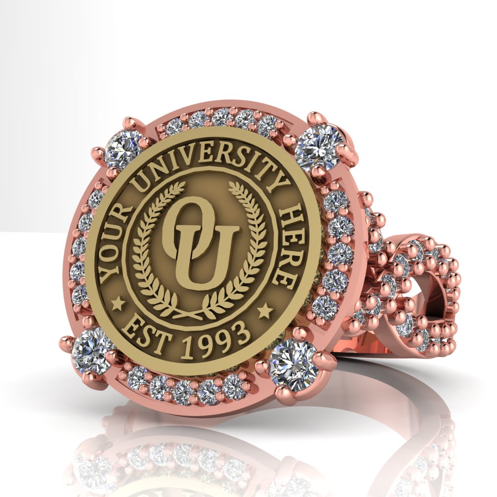 Voir | Infinity Pave Band Custom College Ring