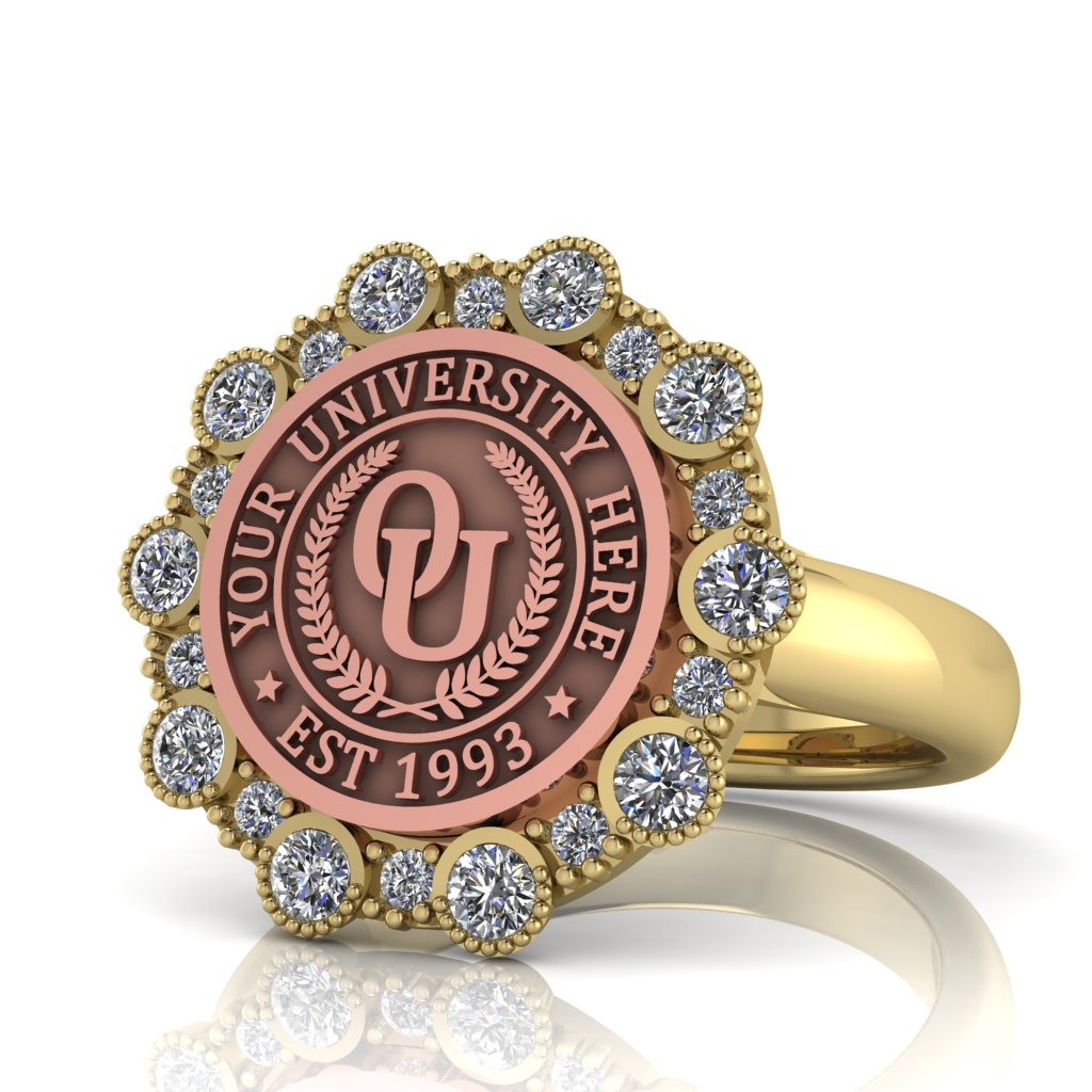 Belgi | Classic Dome Band Custom Collage Ring