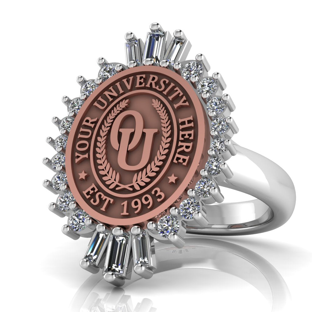 Seren Oval | Classic Dome Band Custom Collage Ring