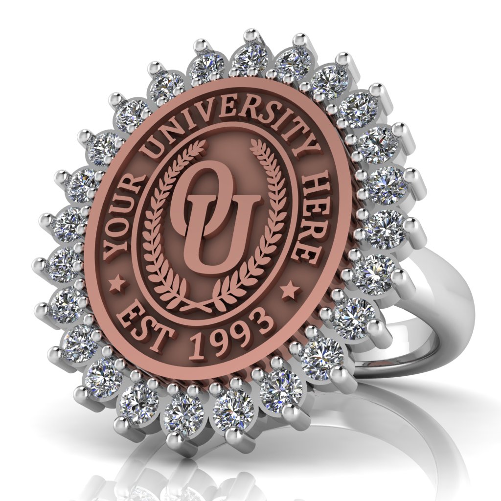 Serku Oval | Classic Dome Band Custom Collage Ring