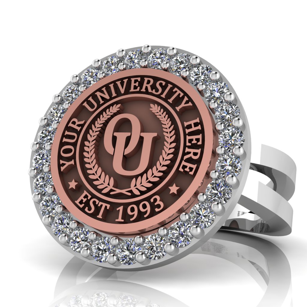 Circum | Knife Edge Band Custom Collage Ring