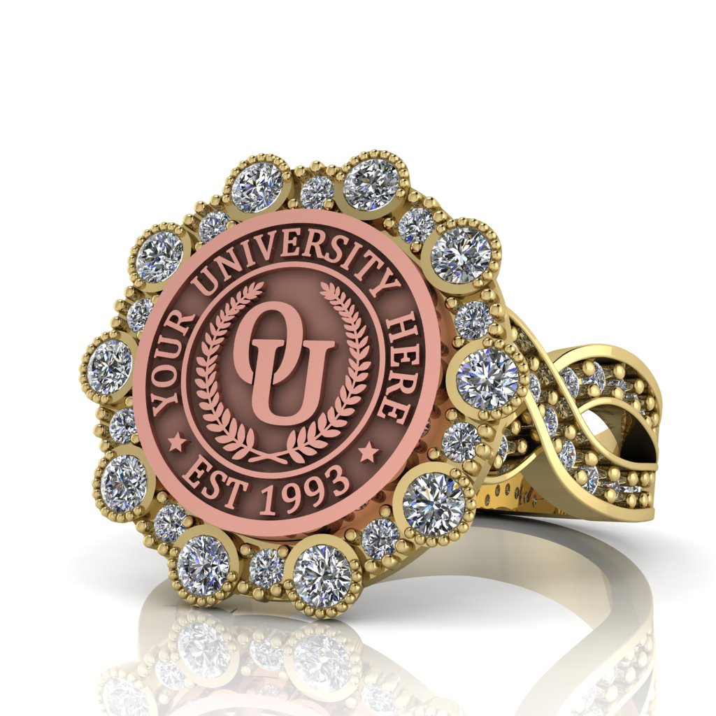 Belgi | Infinity Pave Band Custom College Ring