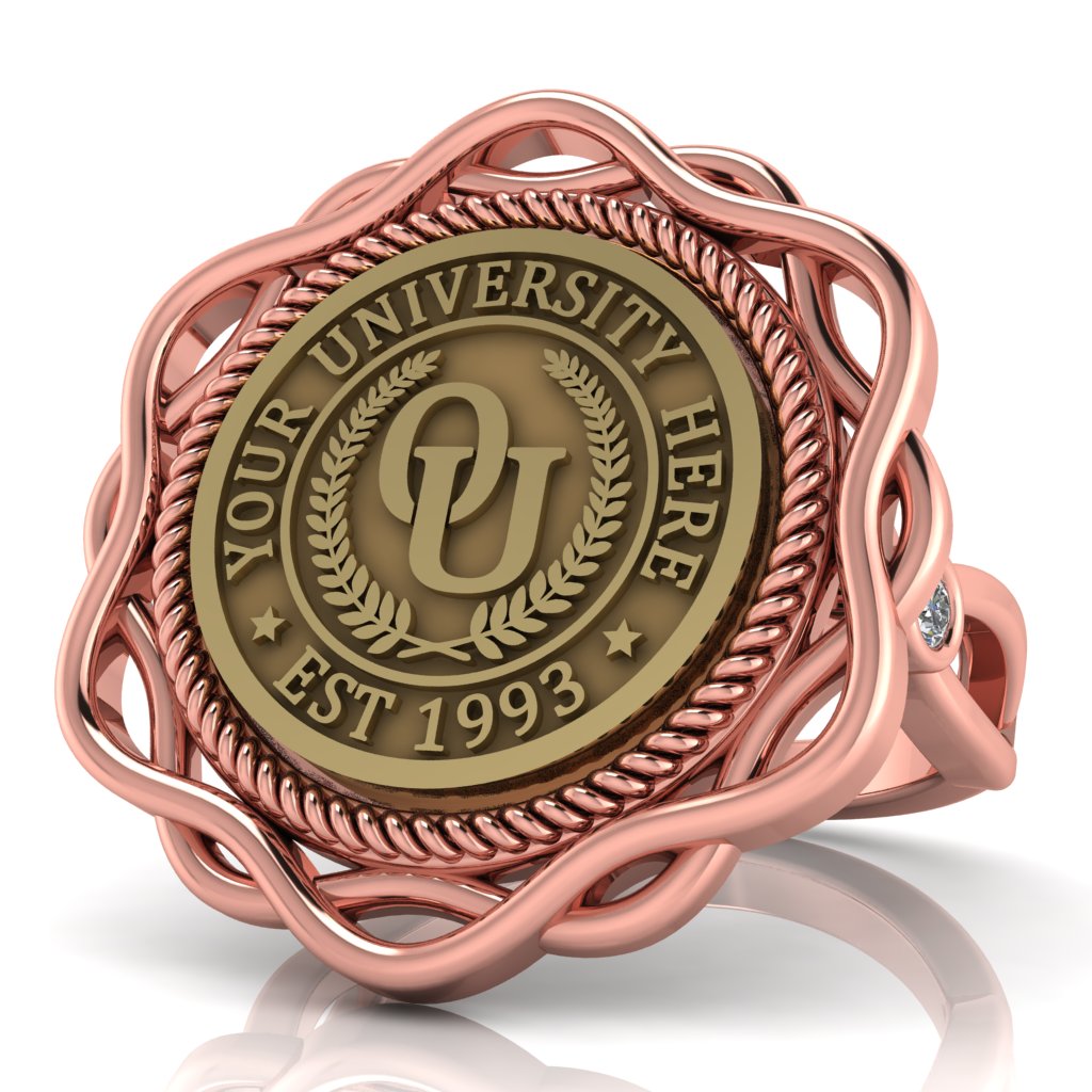 Slanga | Infinity Bezel Band Custom College Ring