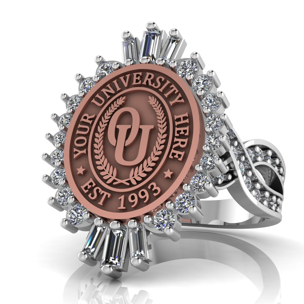 Seren Oval | Infinity Pave Band Custom Collage Ring