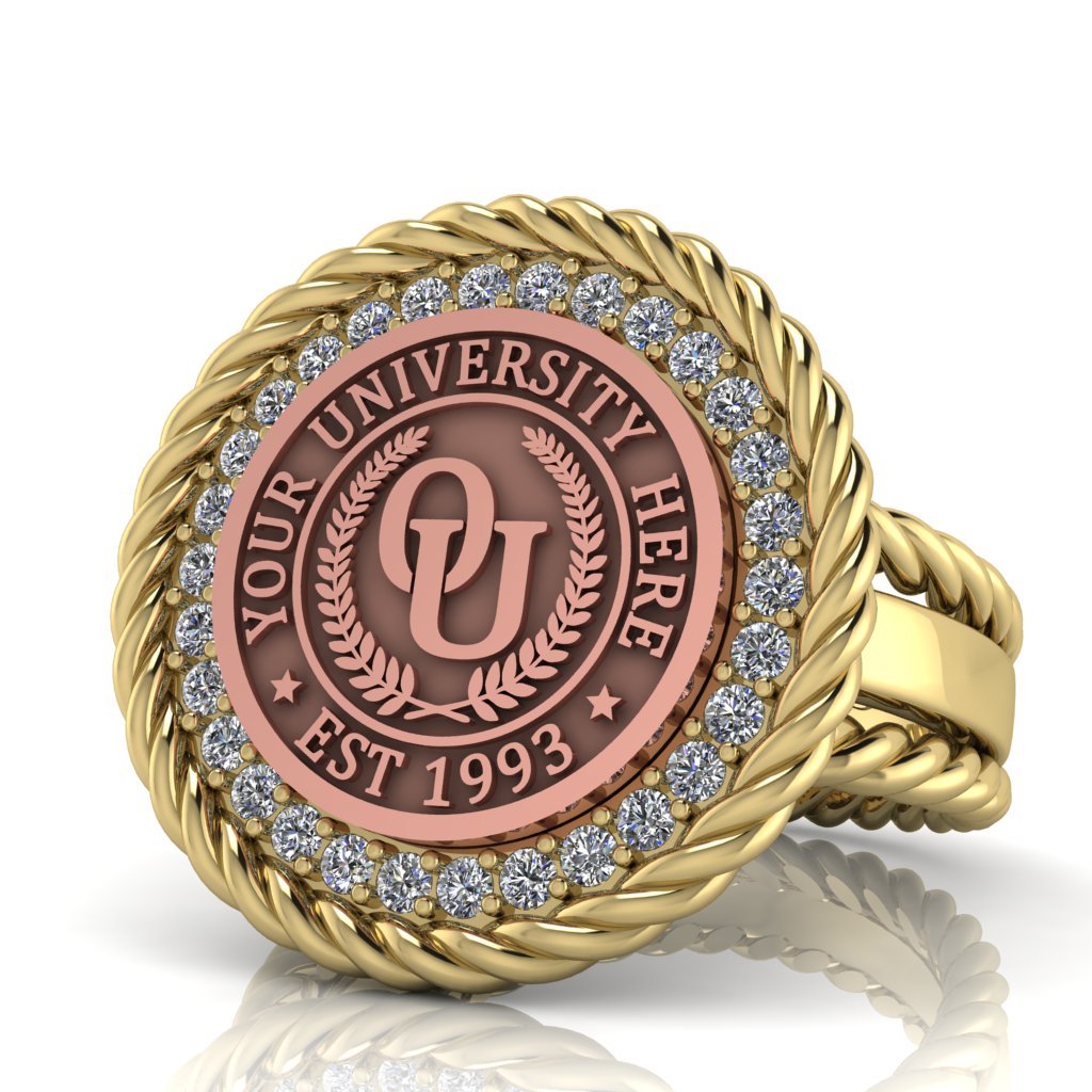 Arrecerat | Rope Edge Band Custom Collage Ring