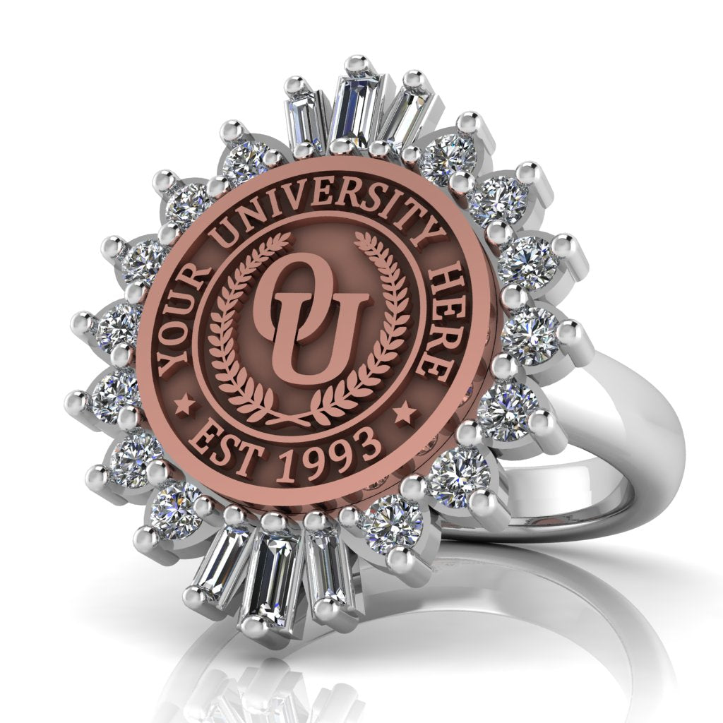 Seren | Classic Dome Band Custom Collage Ring