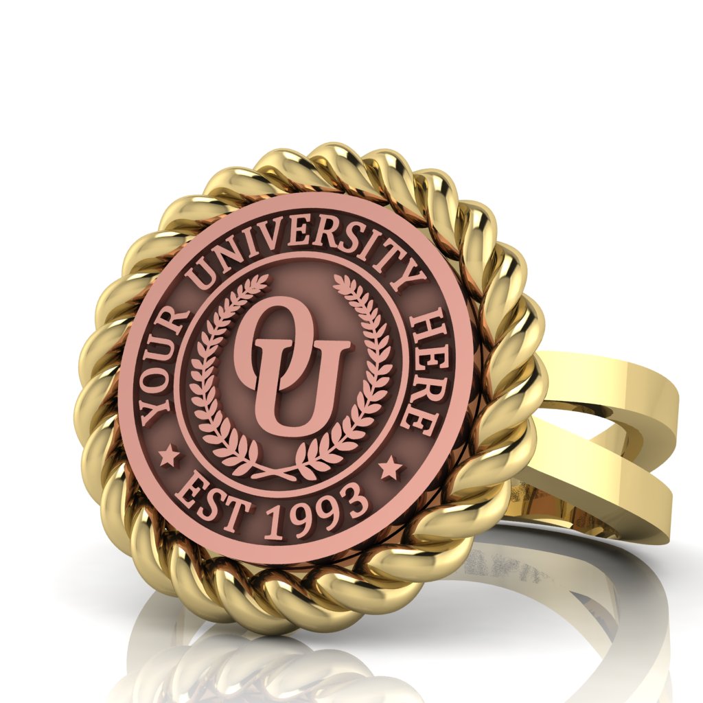 Lubid | Knife Edge Band Custom Collage Ring