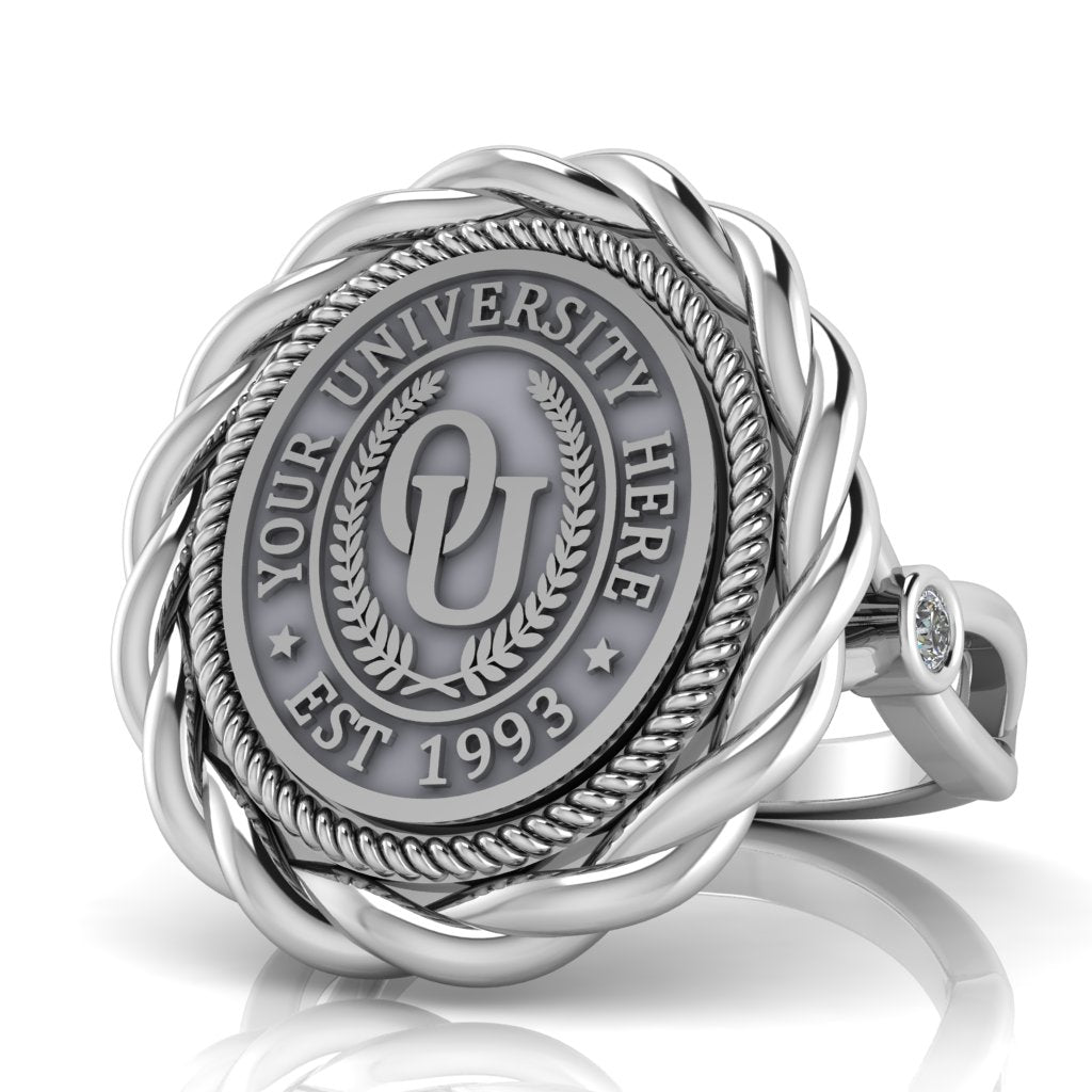 Melipat | Infinity Bezel Band Custom College Ring