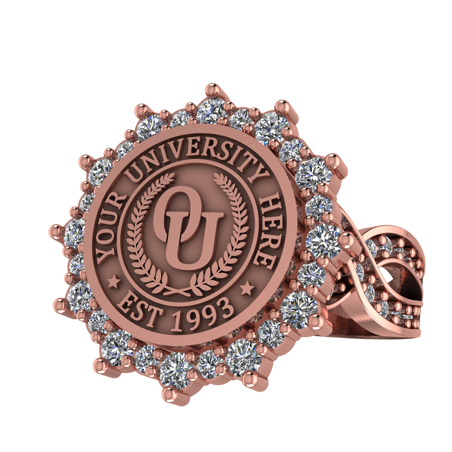 Attraente | Infinity Pave Band Custom Collage Ring