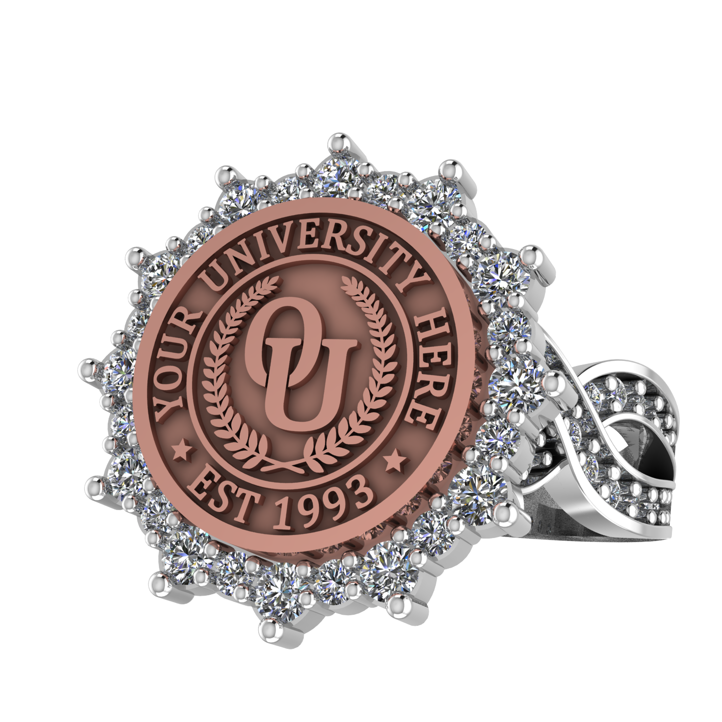 Attraente | Infinity Pave Band Custom Collage Ring