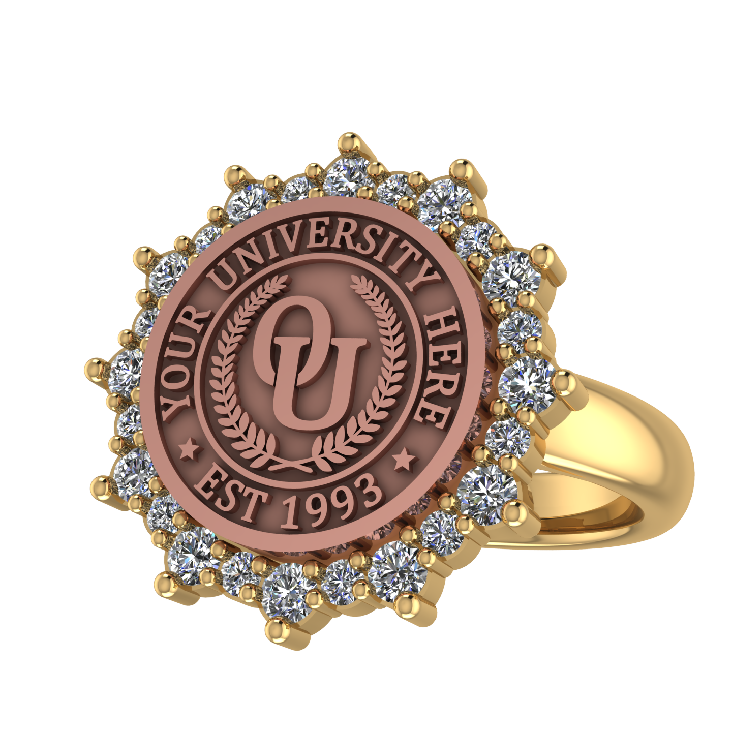 Attraente | Classic Dome Band Custom College Ring