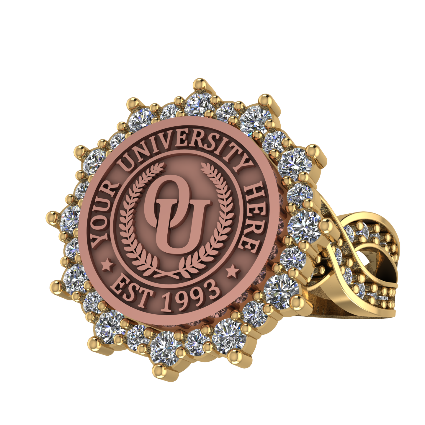 Attraente | Infinity Pave Band Custom Collage Ring