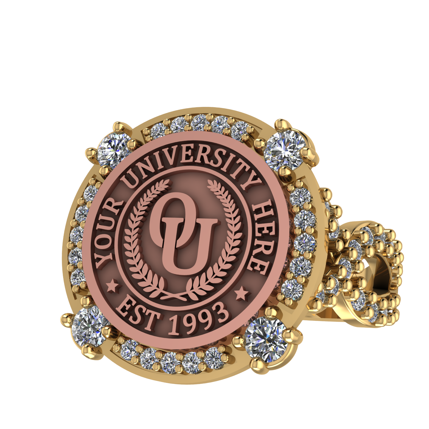 F-Sparkles | Infinity Pave Band Custom College Ring