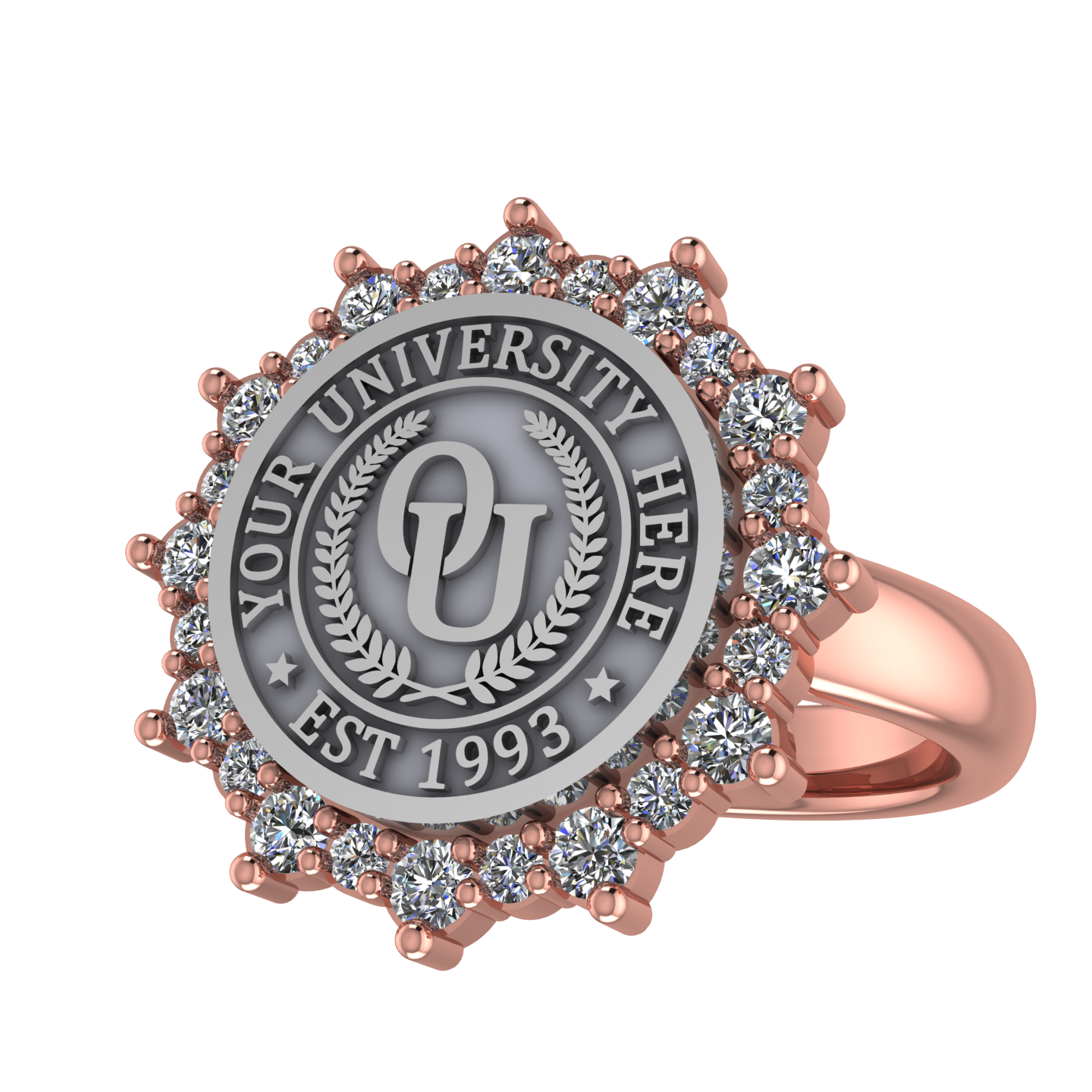 Attraente | Classic Dome Band Custom College Ring