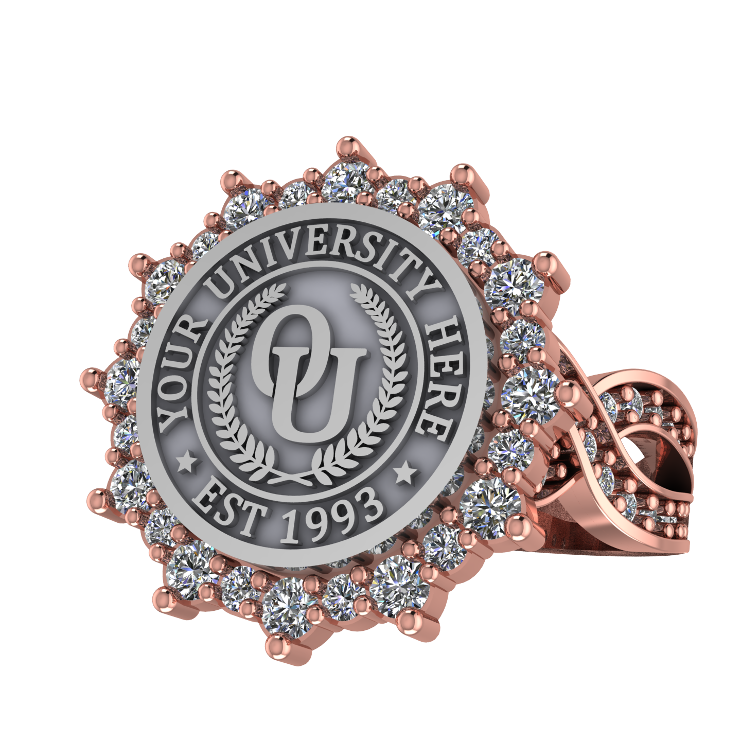 Attraente | Infinity Pave Band Custom Collage Ring