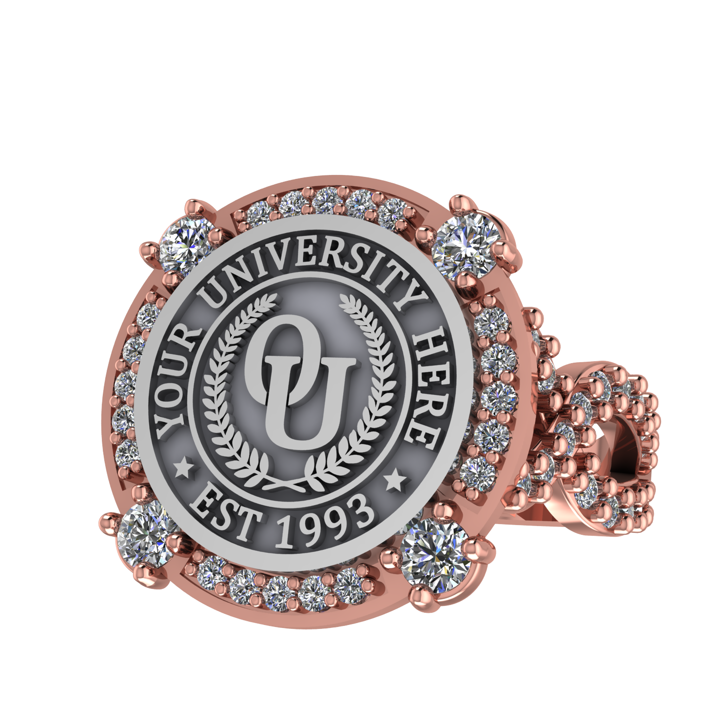 F-Sparkles | Infinity Pave Band Custom College Ring