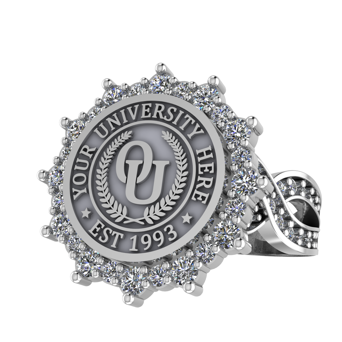 Attraente | Infinity Pave Band Custom Collage Ring