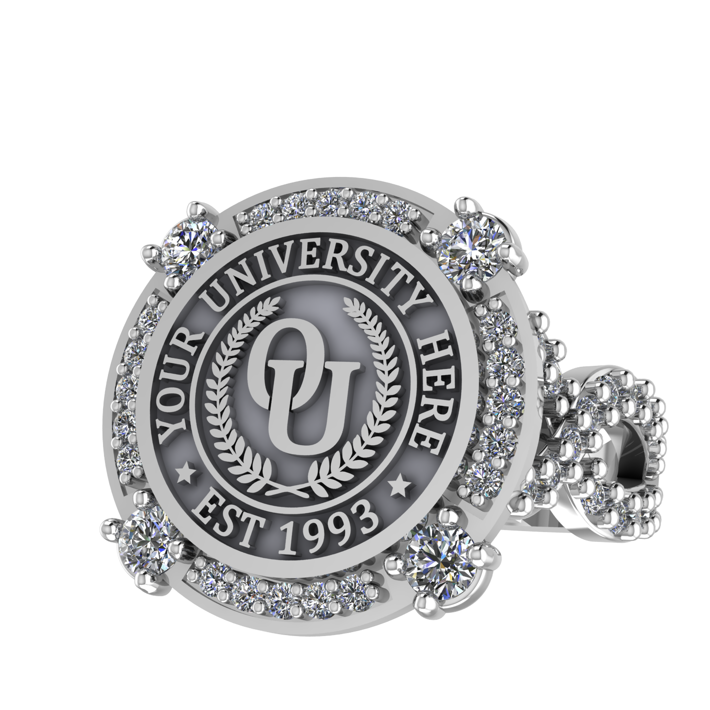F-Sparkles | Infinity Pave Band Custom College Ring
